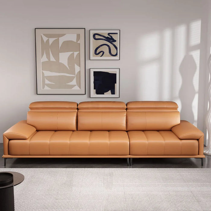 Modern Sofa Leather Fabric Italian Design Large Relax Lazy Wooden Legs Office Corner Couch Room Divano Letto Home Furniture