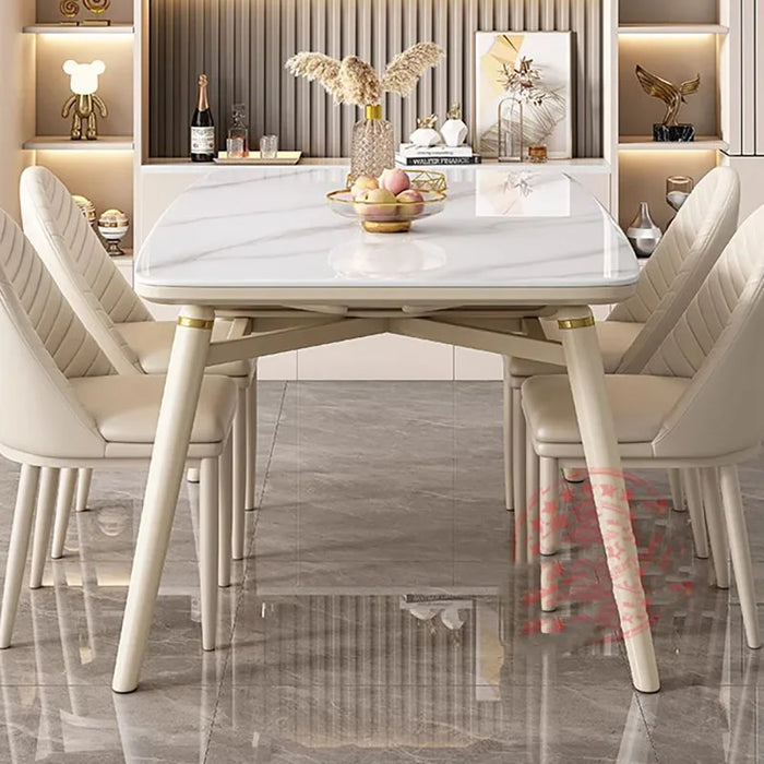 Simple Luxury Dining Table Round Nordic Marble Home Kitchen Dining Table European Style Mesas De Comedor Garden Furniture Sets