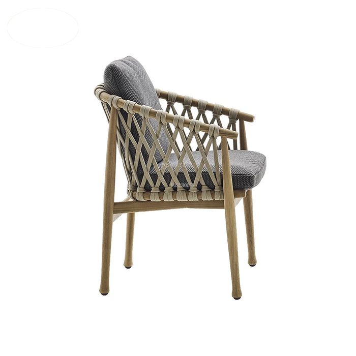 Nordic Outdoor Chairs Villa Terrace Dining Chair Outdoor Garden Furniture Camping Beach Chairs Designer Hotel Backrest Armchair