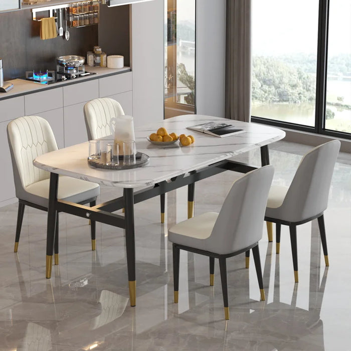 High Legs Metal Dining Table Set Modern Nordic Newclassic Hallway Coffee Tables Office Restaurant Mesa Comedor Home Furniture