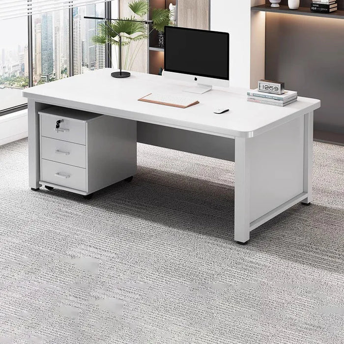 High Quality Executive Office Desk Long Floor Minimalist Unique White Computer Desks Boss Luxury Bureau Meuble Modern Furniture
