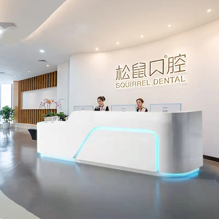 White Reception Desks Office Cashier Counter Store Luxury Desk Room Desk Study Display Balcao Para Salao De Beleza Furniture