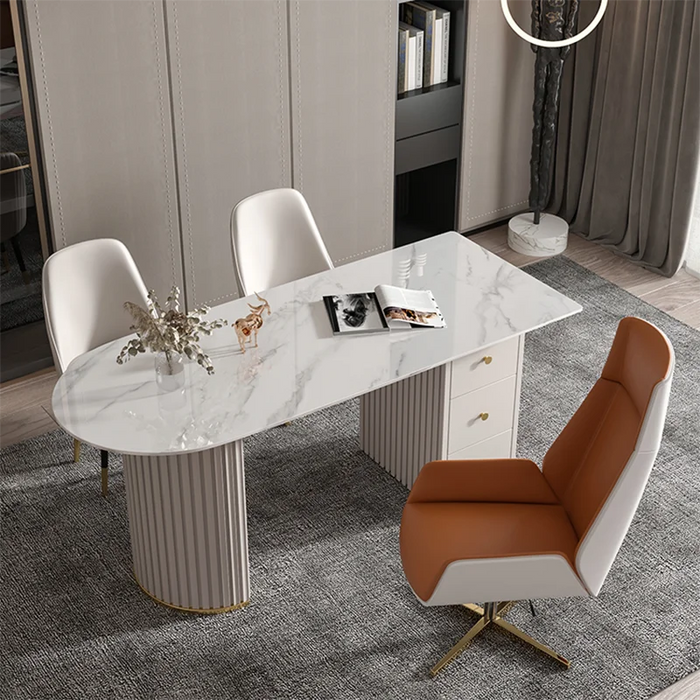 Workbench Drawers Work Office Desk Computer Counter Modern Executive Desk Study Storage Scrivanie Per Ufficio Office Furniture