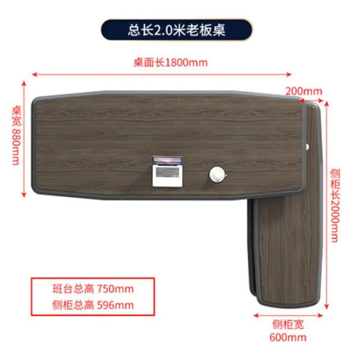 Ergonomic Height Office Desk Drawers Reception Wood Executive Luxury Office Desk Computer Mesa Escritorio Height Furniture