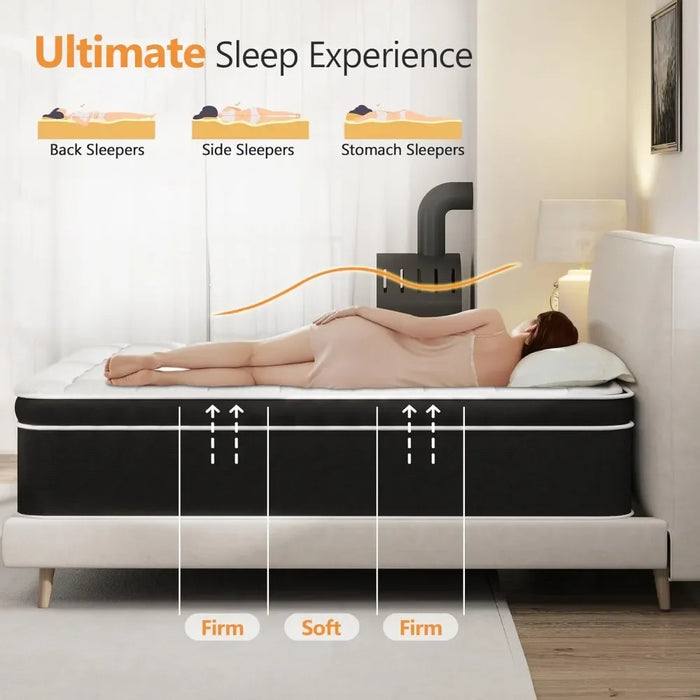 King Size Mattress Mattresses for Sleeping Pressure Relief and Motion Isolation 12 Inch Firm King Mattress in a Box Matress Bed