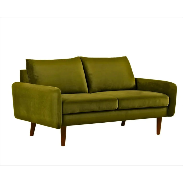 Sofa for Modern Living Rooms and Compact Spaces, Comfy 2 Seater Couch Studio Apartment Furniture with Sleek Design, Olive Green