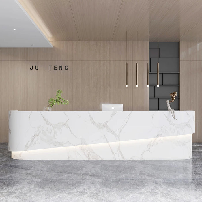 Front Office Reception Desks Church Cashier European Lectern Checkout Reception Desks White Escritorio Minimalist Furniture