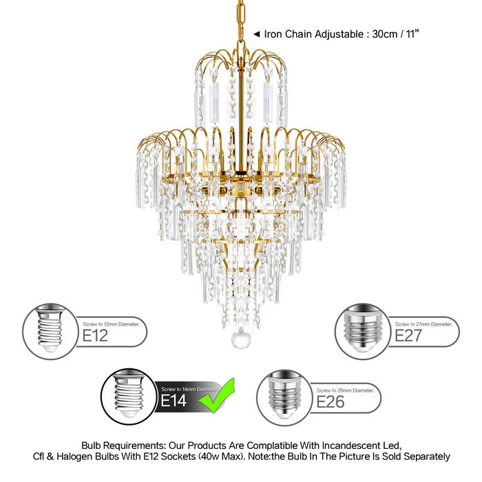 TRY-YEAN Modern Crystal Glass Chandelier Lighting Decora 220V Chandeliers Hanging Lights Fixture Wedding Decoration Pendant Lamp