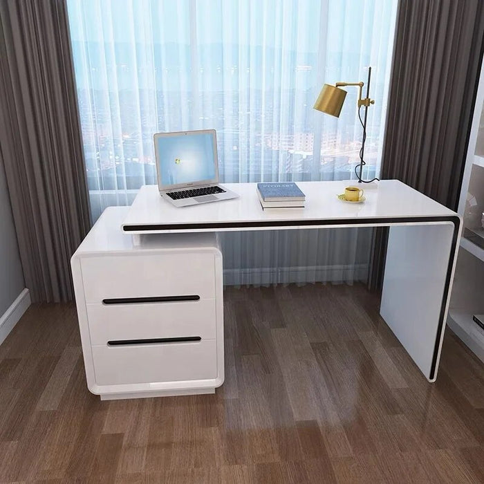 Computer Desk PC Corner Table with Bookcase Office desks 3 Drawers Study Desk for home writing table