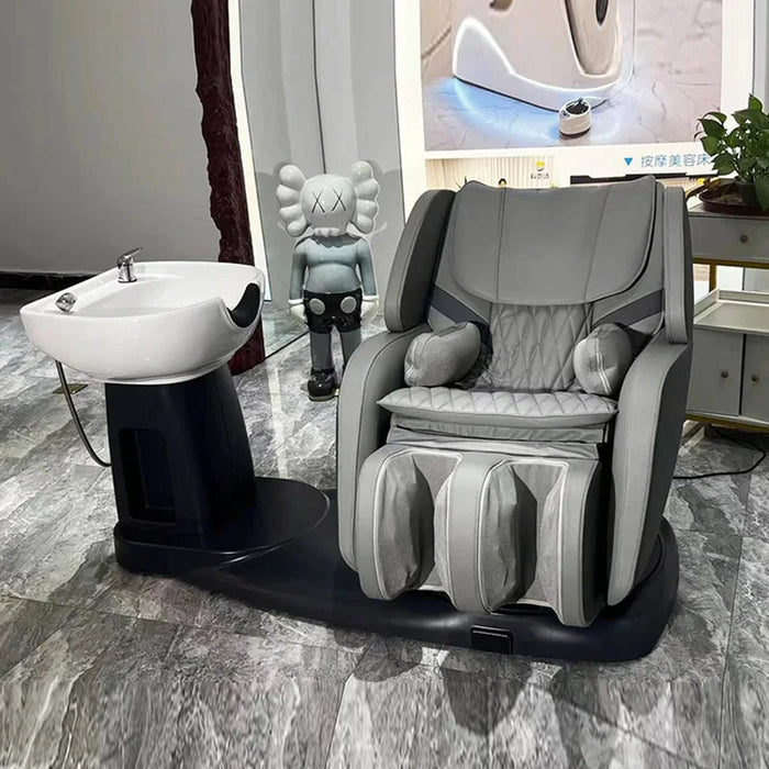 Shaving Treatment Shampoo Chair Lava Heads Massage Hair Washing Chair Sink Spa Adult Sedia Per Shampoo Salon Furniture CY50XT
