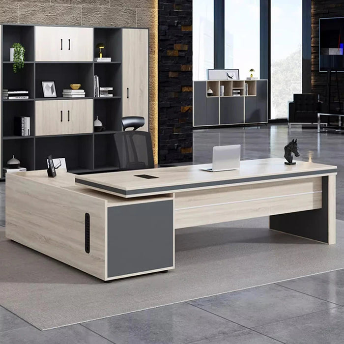 Corner Shelf Office Desk Standing Monitor Bookshelf Executive Computer Desks Floor Modern Mesa De Escritorio Modern Furniture
