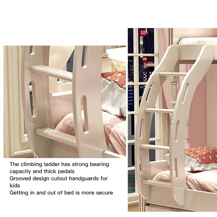 American Style Children Beds Bunk Solid Wood Luxury High Children Beds Space Saving Camas De Dormitorio Bedroom Furniture
