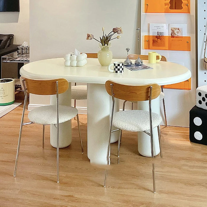 Nordic Oval Dining Table Industrial Luxury Minimalist Design Dining Table Modern Living Room Mesa Comedor Living Room Furniture