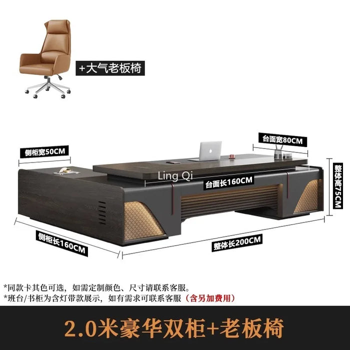 New Chinese High Quality Office Desk Luxury Boss Unique Designer Computer Desks Corner Study Mesa Escritorio Office Furniture