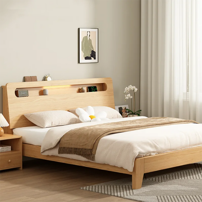 Wood Children Bed King Luxury Modern Multifunctional Nordic Bed Double Storage Adults Camas Dormitorio Furniture Living Room