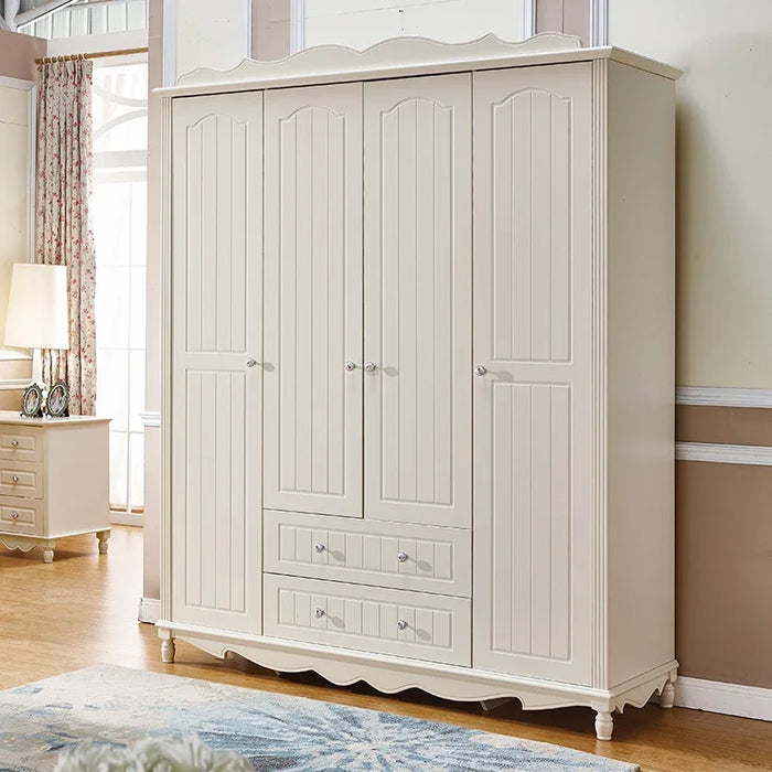 White European Wardrobe Wooden Luxury Queen Size Wardrobe Organizer Waterproof Parfume Szafa Tekstylna Na Furniture For Bedroom