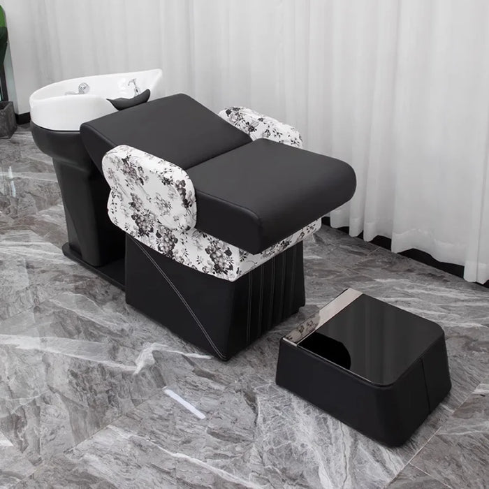 Stylist Luxury Shampoo Chair Massage Couch Wash Hair Salon Spa Shampoo Chair Basin Reclining Relaxing Mobile Lava Cabezas Chairs
