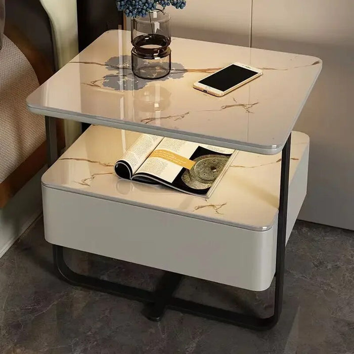 Charging Smart Bedside Tables Storage Coffee Nordic Bedside Tables Small Narrow Makeup Comodini Library Furniture HY50BT