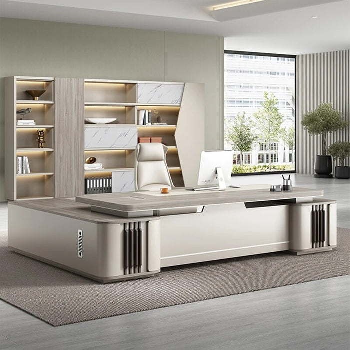 Standing Storage Office Desk Reception L Shaped Drawers Corner Conference Computer Desks Floor Luxury Mesa Escritorio Furniture
