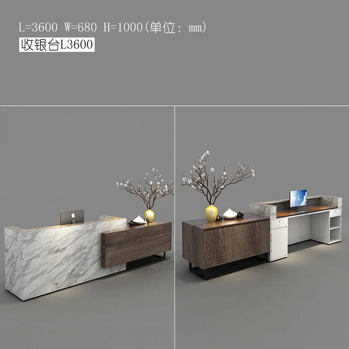 Beauty Salon Reception Desk Mobile Bar Counter Study Church Reception Desk Hospital Front Scrivania Cameretta Office Desk WJ25XP