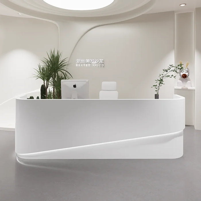 Office Service Reception Desk Computer Luxury Executive Counter Reception Desk Standing Toonbank Receptie Modern Furniture