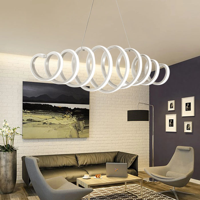 Acrylic Modern LED S-shaped lighting post Ceiling Light Dining Room Bar Pendant Lamp Fixture Chandelier Creative  Light