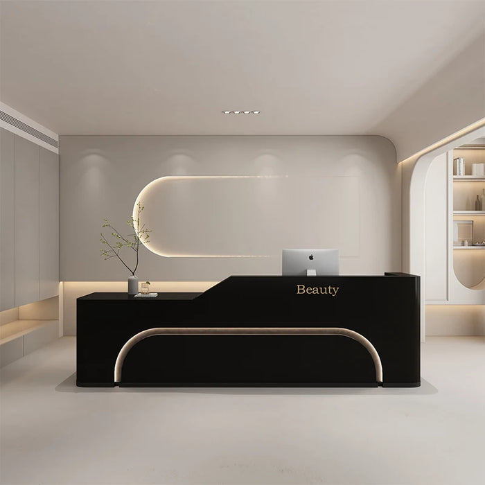 Luxury Drawers Reception Desk Service Console Storage Executive Reception Desk Cashiers Scrivania Reseption Salon Furniture