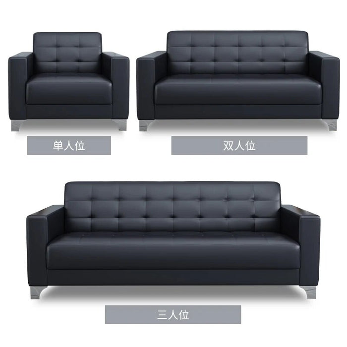 Office sofa, business reception, modern simple reception, single person, three person, office sofa, coffee table combination set