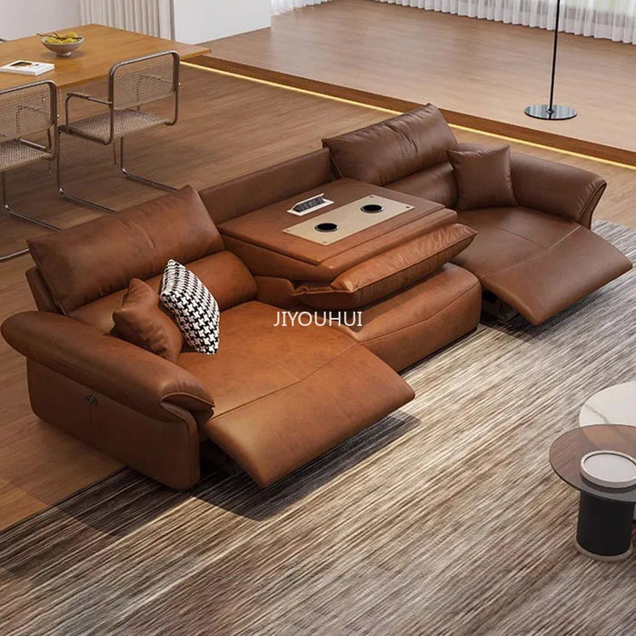 Luxury Electric Reclining Sofa Multifunction Nordic Cinema Adult Lounge European Couch Elegant Minimalist Muebles Home Furniture
