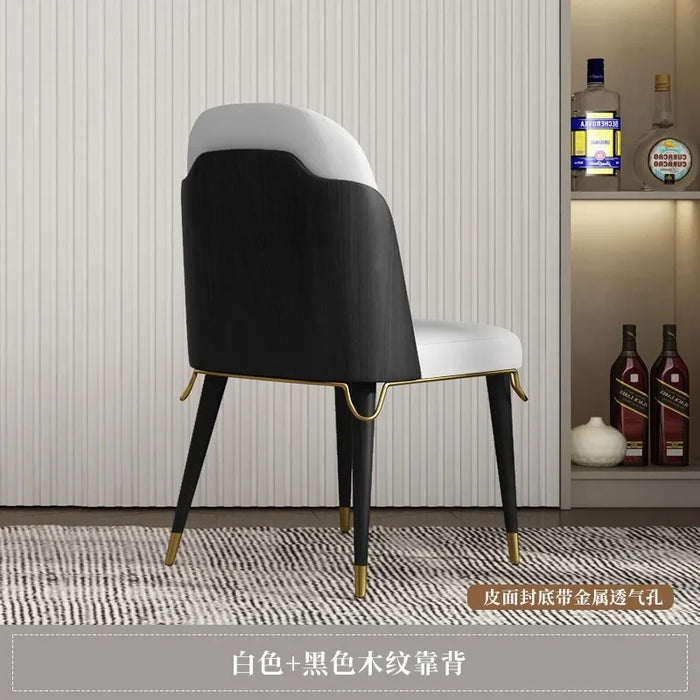 Luxury Dining Chairs Salon Living Room Nordic Ergonomic Leather Designer Office Chair Balcony Hotel Chaise Balcony Furniture