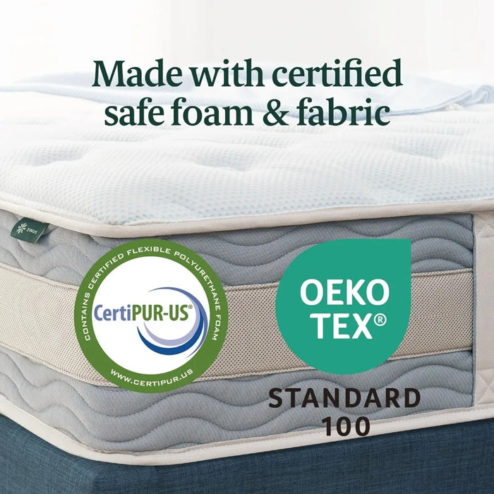 12 Inch Cooling Comfort Support Hybrid Mattress, Fiberglass Free, Medium Plush,Certified Safe Foams & Fabric,King Mattress