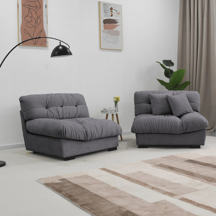 Minimalism Cloud Sofa Loveseat for Living Room Sofas Modern Luxry Soft  Counch Grey Velvet Fabric Counches Set Home Funiture