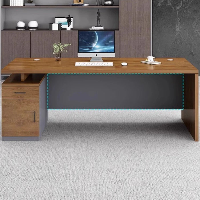 Computer Study Work Desk Staff Drawers Corner Modern Computer Desk Executive Office Scrivania Angolare Work Furniture HD50WD