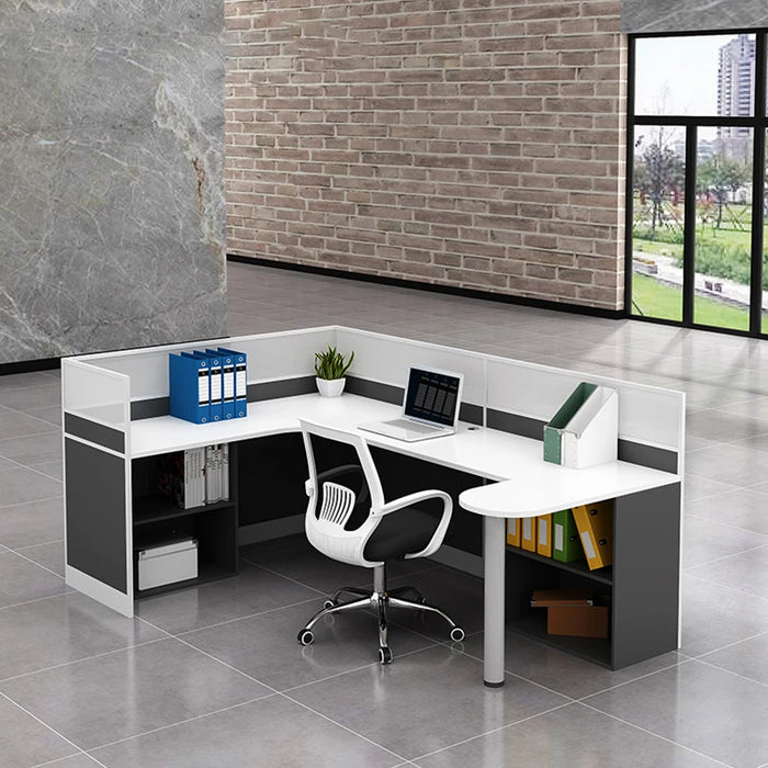 Customized desk creative designer screen workstation combined office desk and chair