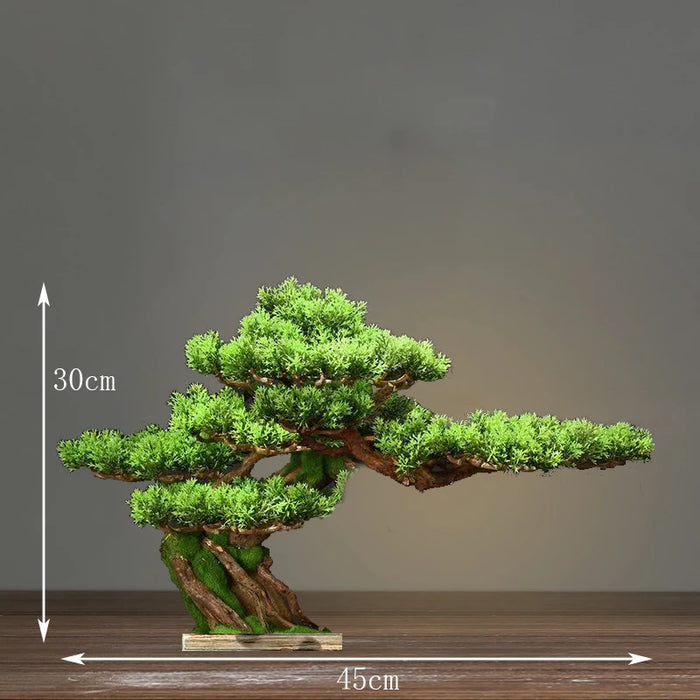 Home Decoration Potted DIY False Tree Bonsai Living Room Chinese Style Hotel Porch Landscape Decoration Green Plant Decoration