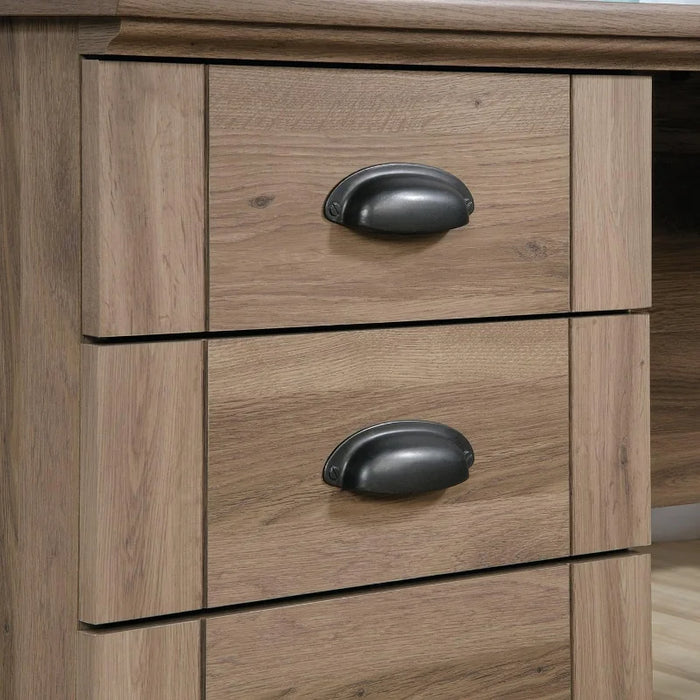 Sauder Harbor View Computer Desk, Salt Oak finish office desk