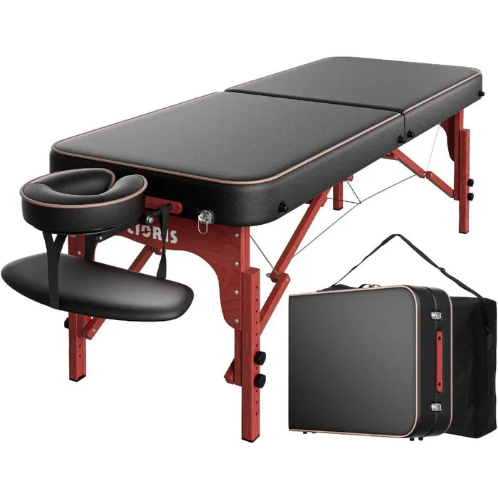 84" Professional Massage Table Portable 2 Folding Lightweight Facial Solon Spa Tattoo Bed Height Adjustable