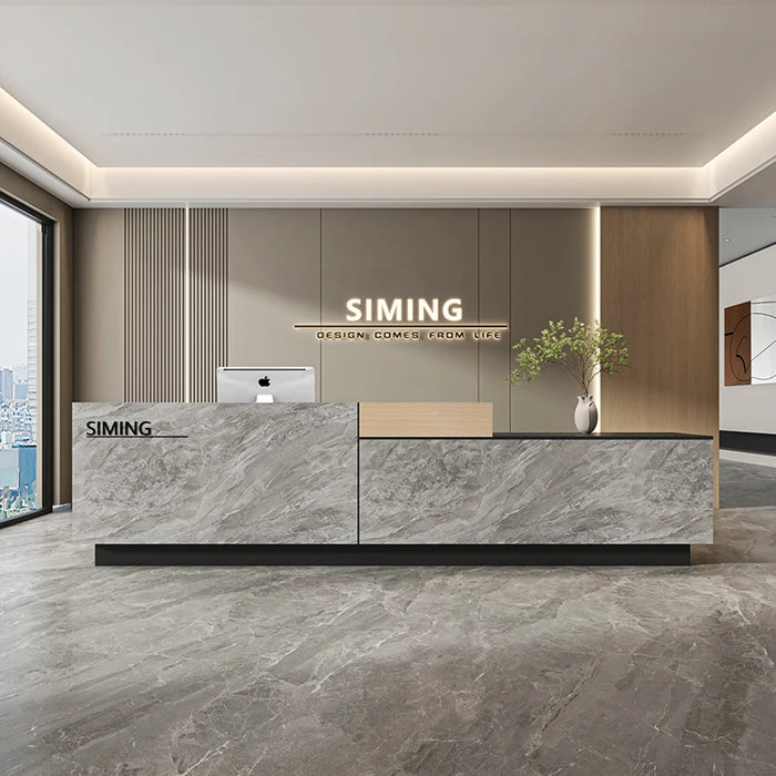 Modern Club Reception Desks Front Luxury Church Computer Checkout Reception Desks Standing Bancone Reception Salon Furniture