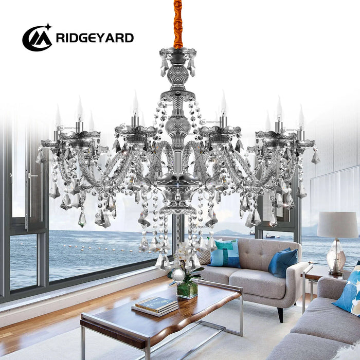 10 Lights K9 Crystal Chandelier Pendant Ceiling Light Chandelier Lamp Living Room light Modern Classic Dining Room Home Fixture