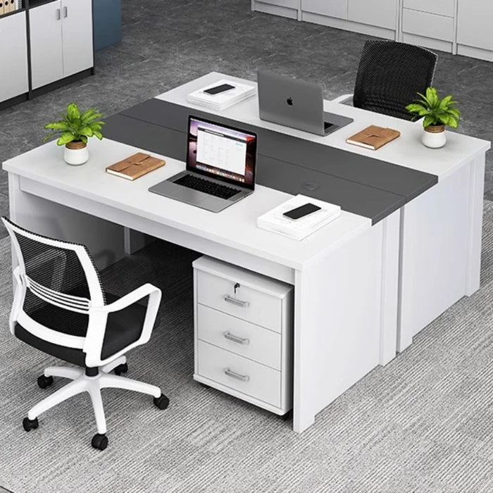 White Wide Computer Table Office Storage Wood Executive Reading Office Desk Laptop Writing Escritorios De Oficina Furniture