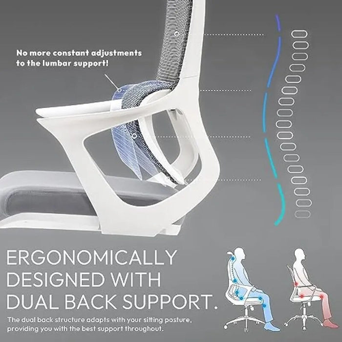 Office Chair-Ergonomic Computer Desk Chair, High Back Mesh Home Office Chair, Big and Tall Office Chair with Lumbar Support