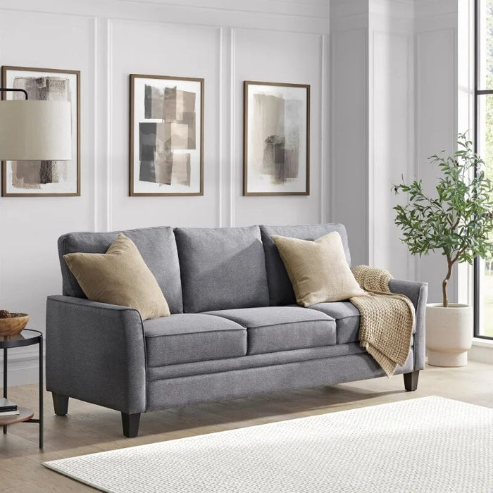Mainstays Auden 3 Seat Classic Modern Sofa, Black furniture sofa furniture living room sets sofa
