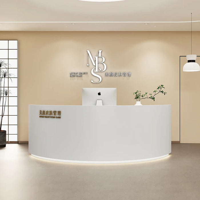 Commercial Reception Desk Wooden Executive Cash Nail Salon Reception Desk Display Comptoir De Caisse Boutique Bar Furniture