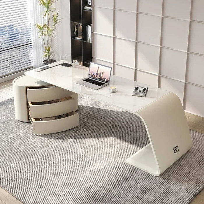 Italian Minimalism Office Desks Slate Light Luxury Modern Household Office Desks Computer Bureau Meuble Working Equipment QF50OD