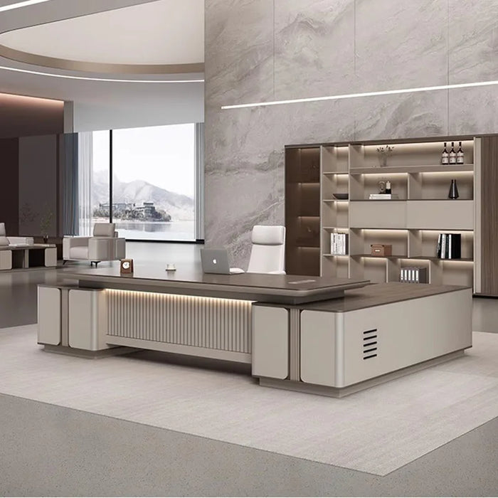 Luxury Executive Office Desk Drawers Writing Workbench Modern Office Desk Reception Scrivania Con Cassetti Home Furniture