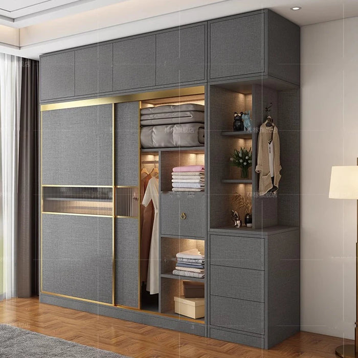 Hangers Clothes Wardrobe Storage Cabinet Room Divider Wardrobe Modular Dresser Mirror Meubles De Chambre Bedroom Furniture SQC