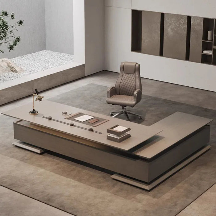 Corner Shelf Office Desk Executive Floor European Reception Computer Desks Standing Organizers Mesa De Escritorio Furnitures