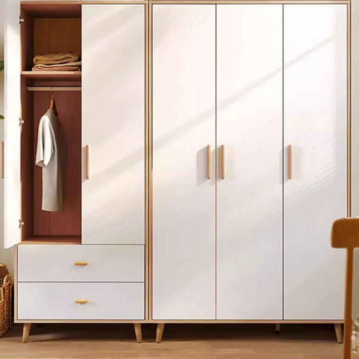 White Wood Wardrobe Storage Partition Organizer Bedroom Wardrobe Free Shipping Rangement Chambre Space Saving Furniture