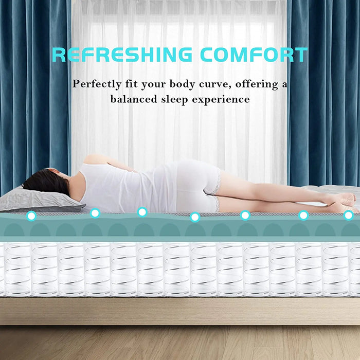 CHEVNI  Mattress 10 inch Hybrid Mattresses Individual Pocket Springs with CertiPUR-US Gel Memory Foam Mattress in a Box Medium F