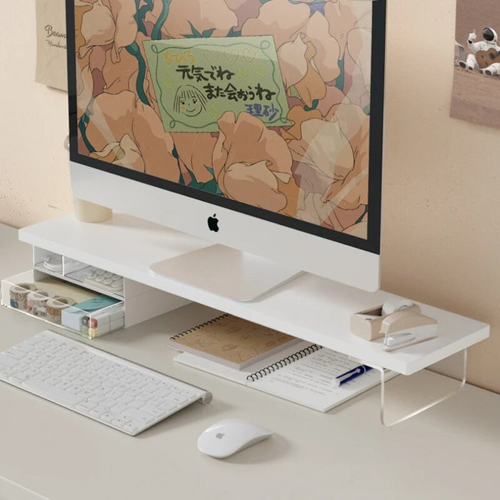 Modern Home Table for Laptop Office Elevated Laptop Desk Drawer Design Monitor Stand Heat Radiation Computer Table